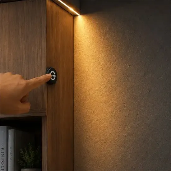 Powermaster PM-30798 12V DC 16mm Gömme Dokunmatik LED Dimmer Kontrolcüsü Switch Buton Beyaz resmi