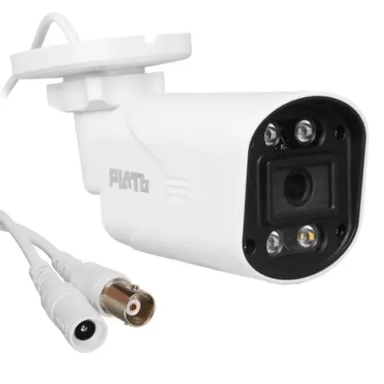 Plato PL-29098 5MP 2.8MM 4 Warmled Fullcolor Plastik Kasa AHD Analog Bullet Güvenlik Kamerası resmi
