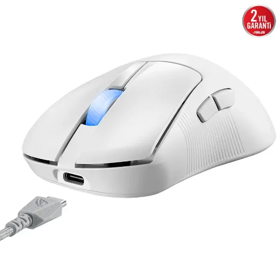 ASUS ROG KERIS II WL ACE BEYAZ MOUSE resmi