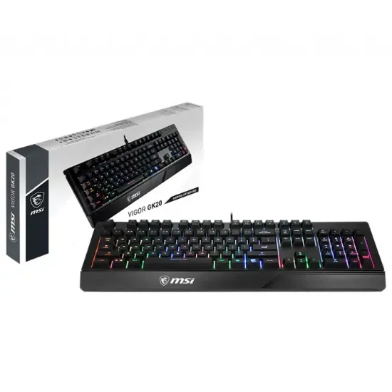 MSI VIGOR GK20 MEKANIK HISLI RGB TURKCE GAM KLAVYE resmi