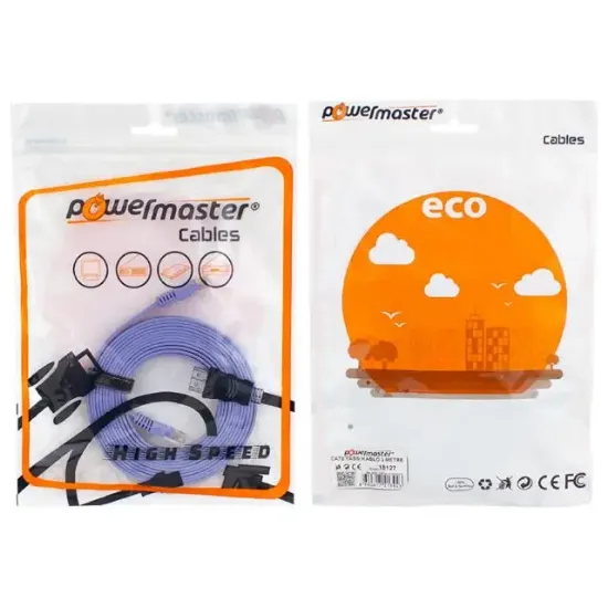 Powermaster Cat6 Yassı Kablo 3 Metre resmi