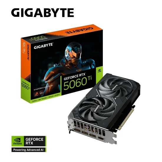 GIGABYTE NVIDIA GEFORCE RTX 5060Ti WINDFORCE 8GB GV-N506TWF2MAX OC-8GD resmi