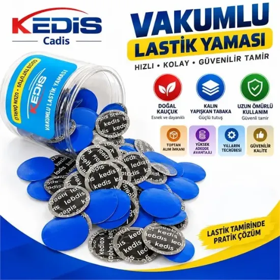 Sunup SN-38104 Lastik Tamir Yaması 58mm Doğal Kauçuk Soğuk Yama Seti (80'li Paket) resmi