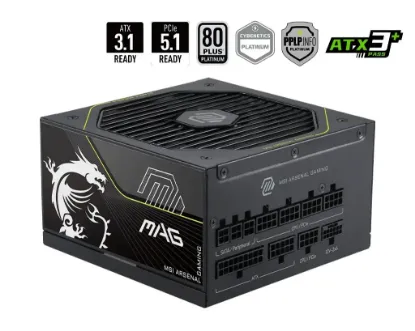 MSI MAG A1200PLS PCIE5 1200W 80+ Platinum Power resmi