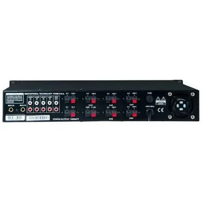 Westa WM-250UT 250W /4-16 Ohm USB/BT/EKO/UK 6 Bölgeli 4 Mik.Giriş Trafolu Mixer Anfi resmi
