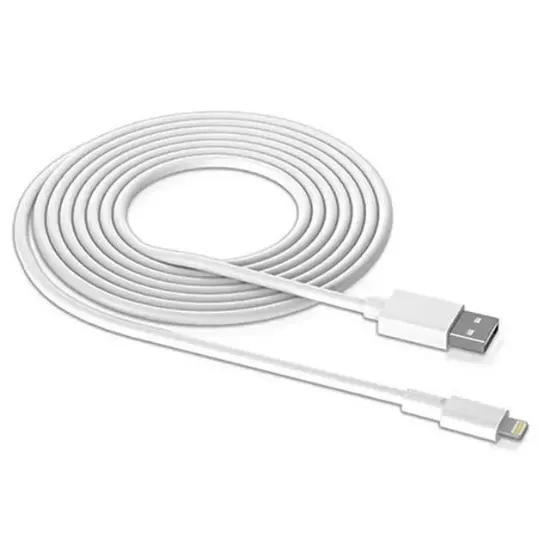 Powermaster PM-24123 Beyaz 3 Metre 2 Amper iPhone Lightiıng Şarj Data Kablosu resmi