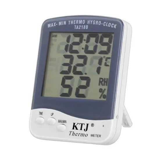 PowerMaster PM-6233 Termometre Oda Tipi Ekranlı Sıcaklık ve Nem Ölçer - Saat Özellikli resmi