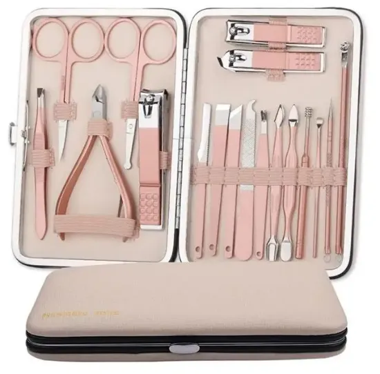 Sunup SN-27097 Paslanmaz Çelik 18in1 Profesyonel Manikür Tırnak Bakım Seti                           resmi