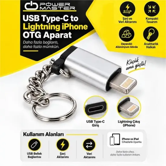 Powermaster Micro USB TO IP OTG Aparat resmi