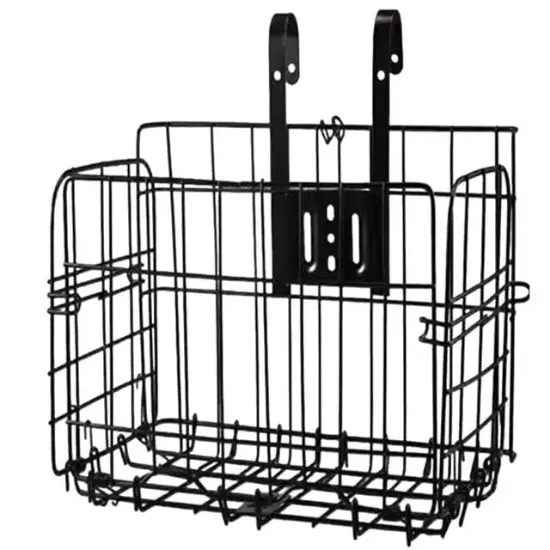 Sunup SN-37894 Katlanabilir Bisiklet Sepeti Metal Tel Gövde 34x20x23CM Pratik Taşıma Sepeti resmi