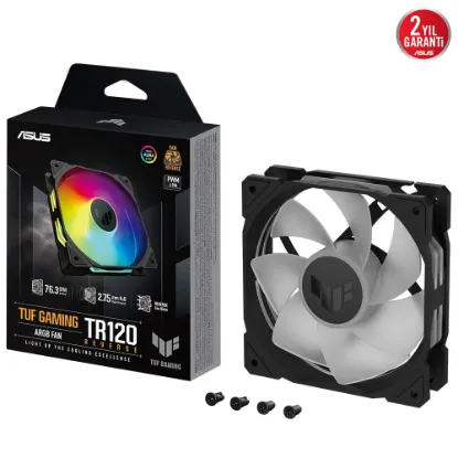 ASUS TUF TR120 120MM ARGB REVERSE SIYAH KASA FANI resmi