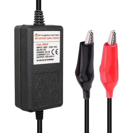 PowerMaster PM-13903 12 Volt - 2 Amper Akü Şarj Cihazı resmi
