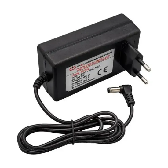 Powermaster PM-16743 24 Volt - 2 Amper Plastik Kasa 5.5*2.5 Uç Priz Tip Adaptör resmi