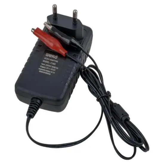 Weko 7.2 Volt 2 Amper Krokodil Uçlu Priz Tip Ledli Yerli Üretim Akü Şarj Cihazı resmi