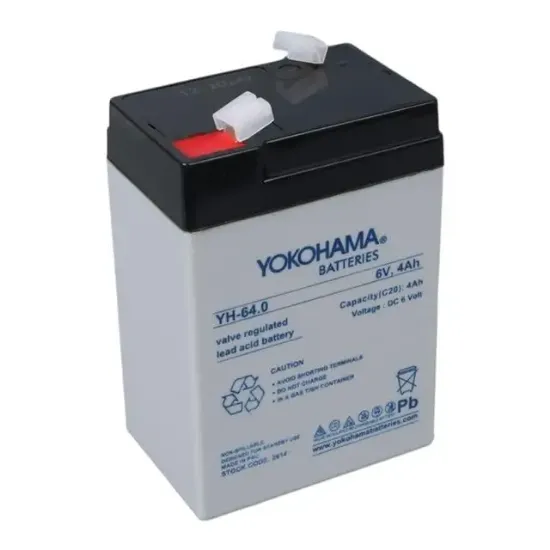 Yokohama YH-64.0 6 Volt - 4 Amper Işıldak Aküsü (70x48101 mm) resmi