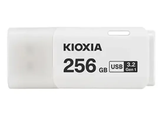256GB KIOXIA USB3.2 GEN1 BEYAZ USB LU301W256GG4 resmi