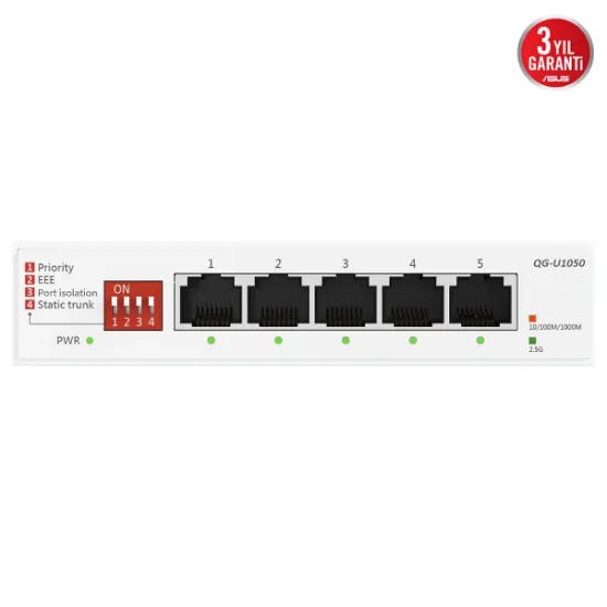 ASUS QG-U1050 5-Port 2.5G Yönetilemeyen Switch resmi