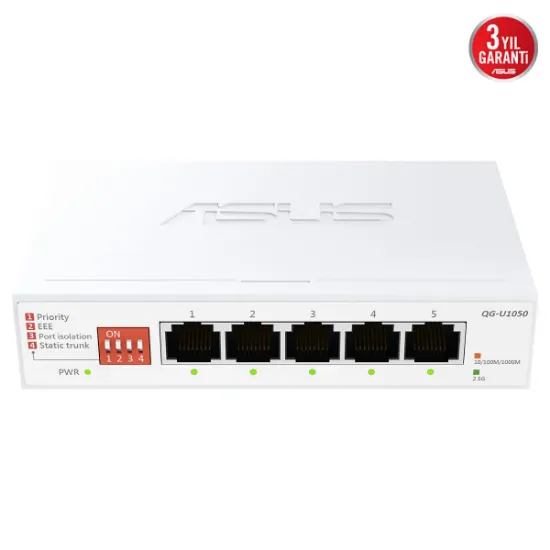 ASUS QG-U1050 5-Port 2.5G Yönetilemeyen Switch resmi