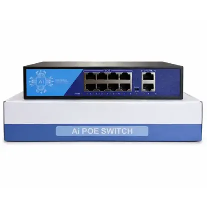 EZCOOL EZ-08PSF-FG 8PORT 8GE+2GE F.GİGABİT POE SWİTCH 120W resmi