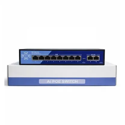 EZCOOL EZ-08PSE 8PORT 8FE+2FE MEGABİT POE SWİTCH 120W resmi
