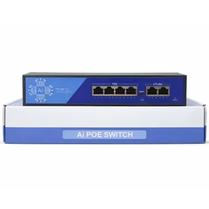 EZCOOL EZ-04PSF-FG 4PORT 4GE+2GE F.GİGABİT POE SWİTCH 65W resmi