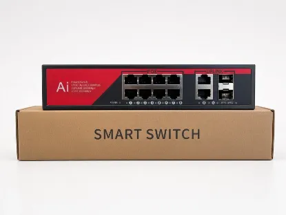 EZCOOL EZ-08PSX-SFP 8 PORT 8FE+2GE+2SFP GIGABIT YÖNETİLEMEZ POE SWİTCH 120W resmi