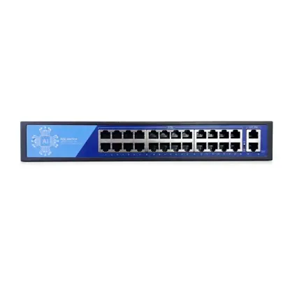 EZCOOL EZ-24PSF 24 PORT 24xFE+2xGE GİGABİT POE SWİTCH 320W resmi