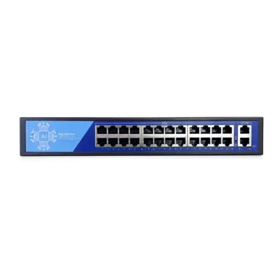 EZCOOL EZ-24PSF 24 PORT 24xFE+2xGE GİGABİT POE SWİTCH 320W resmi