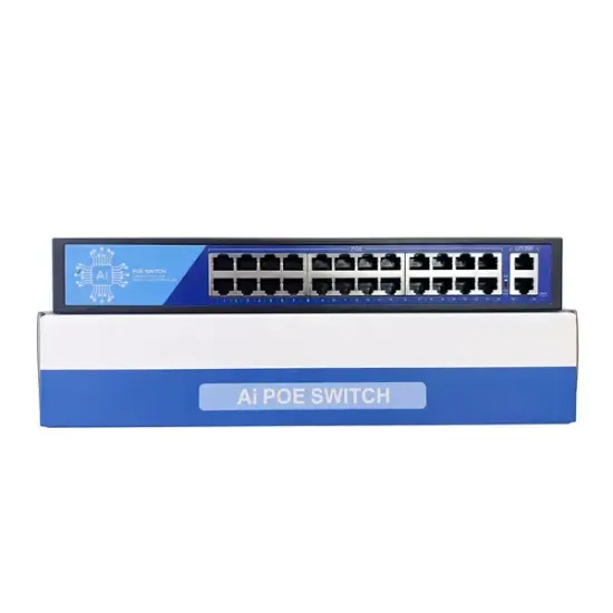 EZCOOL EZ-24PSF 24 PORT 24xFE+2xGE GİGABİT POE SWİTCH 320W resmi