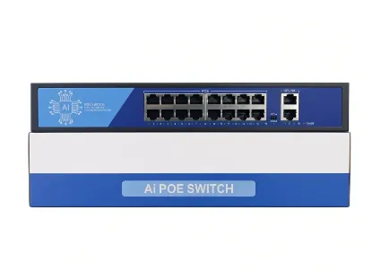 EZCOOL EZ-16PSF 16 PORT 16xFE+2xGE GİGABİT POE SWİTCH 240W resmi