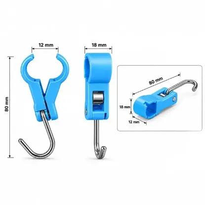 Sunup SN-38119 Yuvarlak Kelepçe Askı 80x12x18mm 4'lü Paket resmi