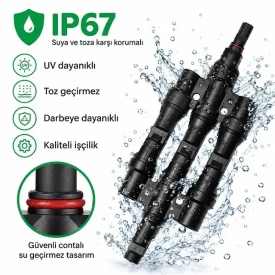 PowerMaster PM-28872 3'lü Güneş Paneli Paralel Bağlantı Konnektörü resmi