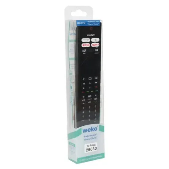 Philips PH V4 - 55PUS943512FZ1 - 65OLED806/12 - 65OLED856/12 - 65PML9507/12 Netflix-Rakuten TV-Prime Video Tuşlu Ses Komutsuz Lcd Led Tv Kumanda resmi