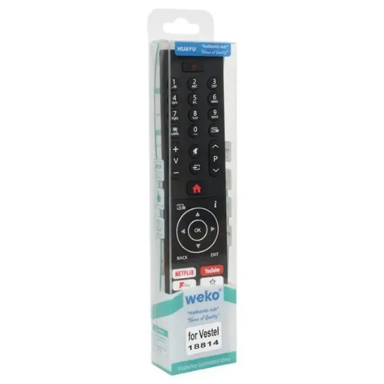 Vestel 49UD8200 - 55UD8450 Netflix-Youtube-Play Tuşlu Lcd-Led Tv Kumanda (RC43137-30101403) resmi