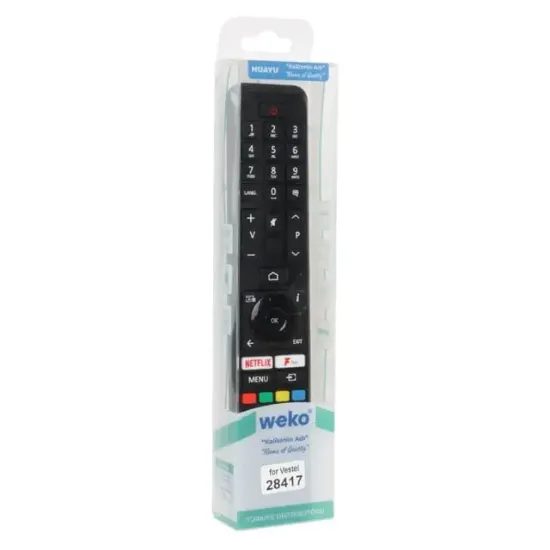 Vestel RC 43161 - 43UA2B - 50UA20 - 55UA6B - 58UA3A - 65UA2B / Toshiba CT-8555 Netflix-Play-Mikrofon Tuşlu Ses Komutsuz Lcd Led Tv Kumanda  resmi