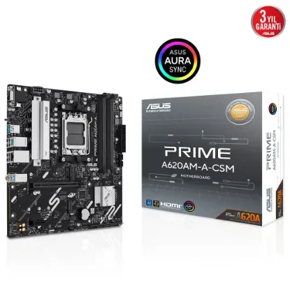 ASUS PRIME A620AM-A-CSM DDR5 7600MHZ(OC) M.2 AM5 resmi