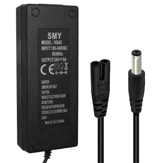Fully 1624C 24 Volt 5 Amper 5.5 x 2.5 Uç Plastik Kasa Monitör Adaptörü resmi