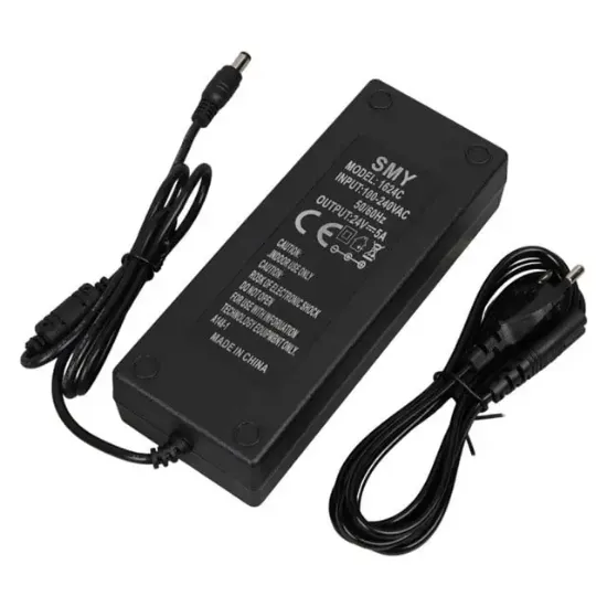 Fully 1624C 24 Volt 5 Amper 5.5 x 2.5 Uç Plastik Kasa Monitör Adaptörü resmi
