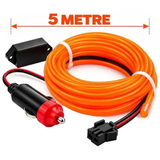 Powermaster 5 Metre Oranj Araç İçi Neon İp Aydınlatma resmi
