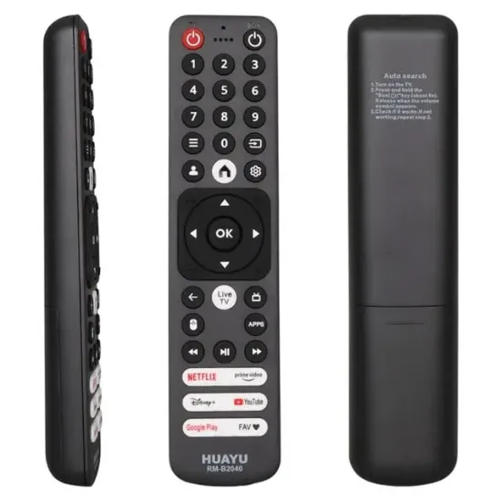  Huayu RM-B2040 Netflix-Youtube-Disney-Prime Video Tuşlu Universal Android Tv Box Kumanda resmi