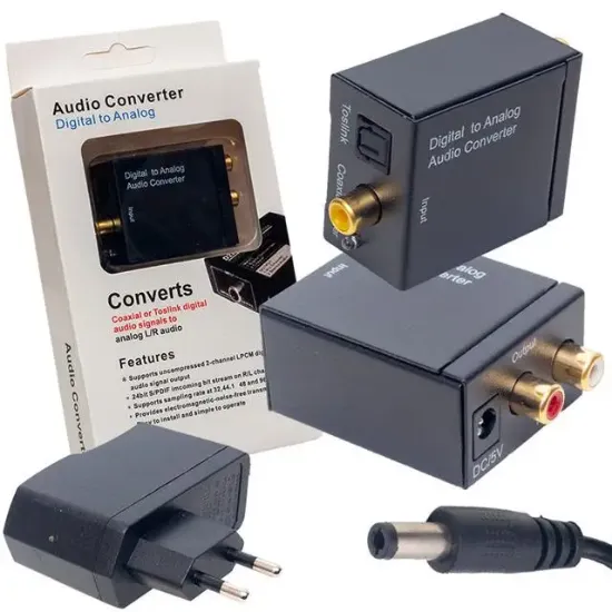 Powermaster PM-32145 Dijital Optik Ses To RCA Audio Çevirici Konverter resmi
