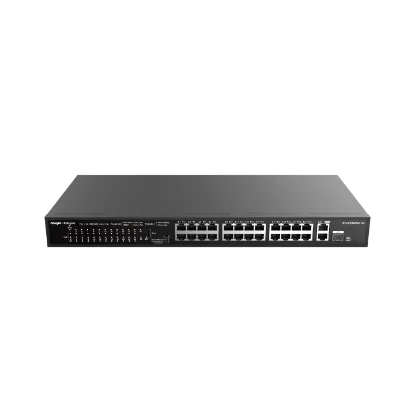 RUİJİE-REYEE RG-ES126S-P 24XFE-2XGE UPLİNK / 1XGE SFP 370W POE SWİTCH resmi