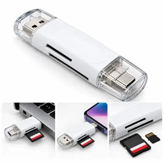 Powermaster USB To Micro USB + Kart Okuyucu Otg Çevirici resmi