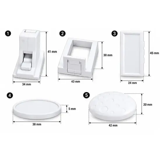 Sunup SN-38125 Mıknatıslı Beyaz Çekmece Dolap Kilidi resmi