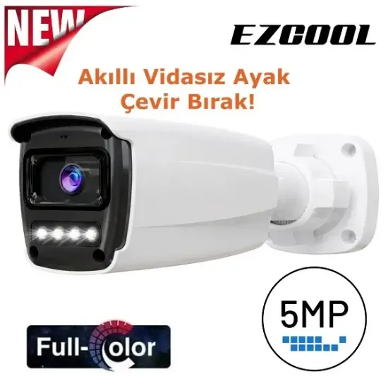 EZCOOL EZ-1055FC 5MP 3.6MM 4WARM FULLCOLOR AHD BULLET KAMERA resmi