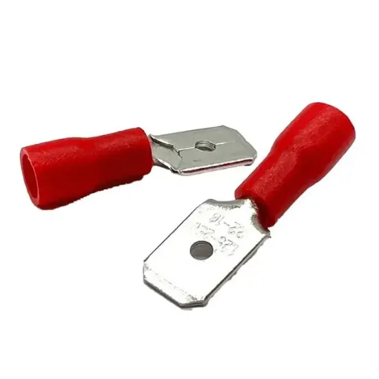 PowerMaster PM-39071 0,5-1,5mm2 Kesit 21x6x5mm Soket Kırmızı İzoleli Kablo Pabucu (100'lü Paket) resmi