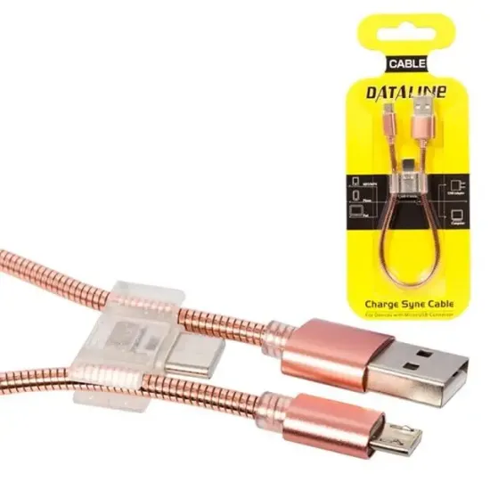 Powermaster Android-Micro Usb Serisi + Type C Örgülü Kısa Data Şarj Kablosu resmi