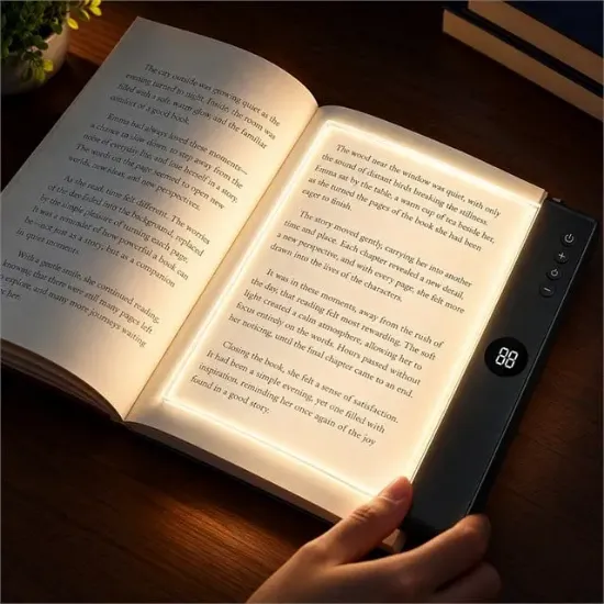 Sunup SN-37713 Led Işıklı Şeffaf Okuma Paneli Dijital Göstergeli Zaman Ayarlı Şarjlı Okuma Lambası resmi
