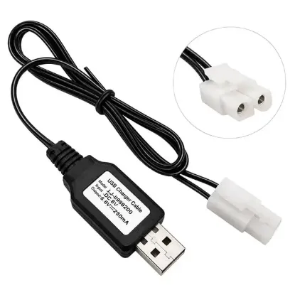 PowerMaster PM-33598 9.6V Ni-Cd 250mA USB Şarj Kablosu KET-2P Tamiya Soketli 30CM resmi