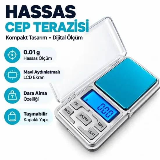 Powermaster 500 Gr. Mini 0.01 Gr. Hassas Cep Terazisi PM-14636 resmi